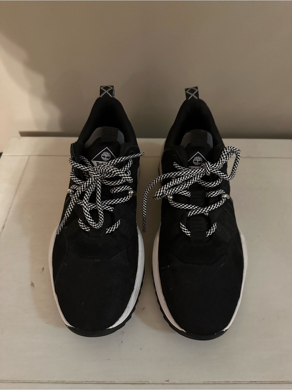 Womans Timberland Black Athletic Sneakers with Contrast Laces